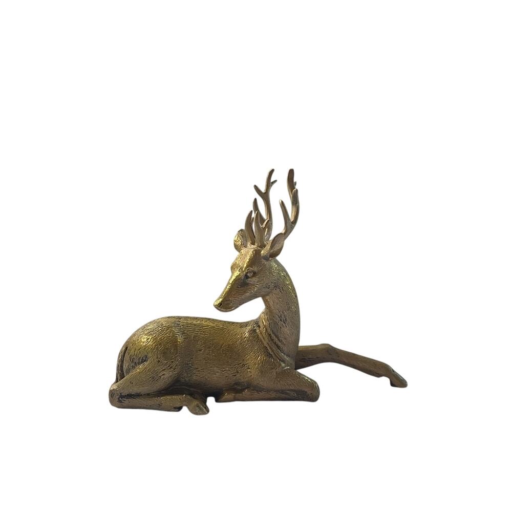 Broyhill Gold Deer Christmas Decor 11" Wide
